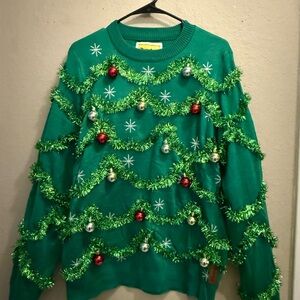 Tipsy Elves Men Green Christmas Sweater